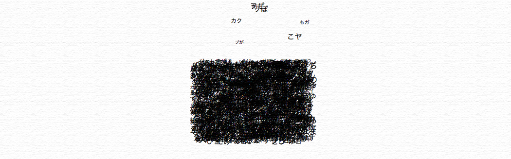 文字の集合体 — Aggregate of the character —