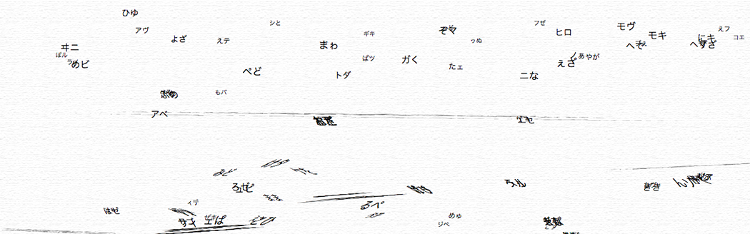 頭の中で蠢く言葉はやがて言葉としても機能しなくなる — The words which rise in the mind don't also function as a word any more soon —